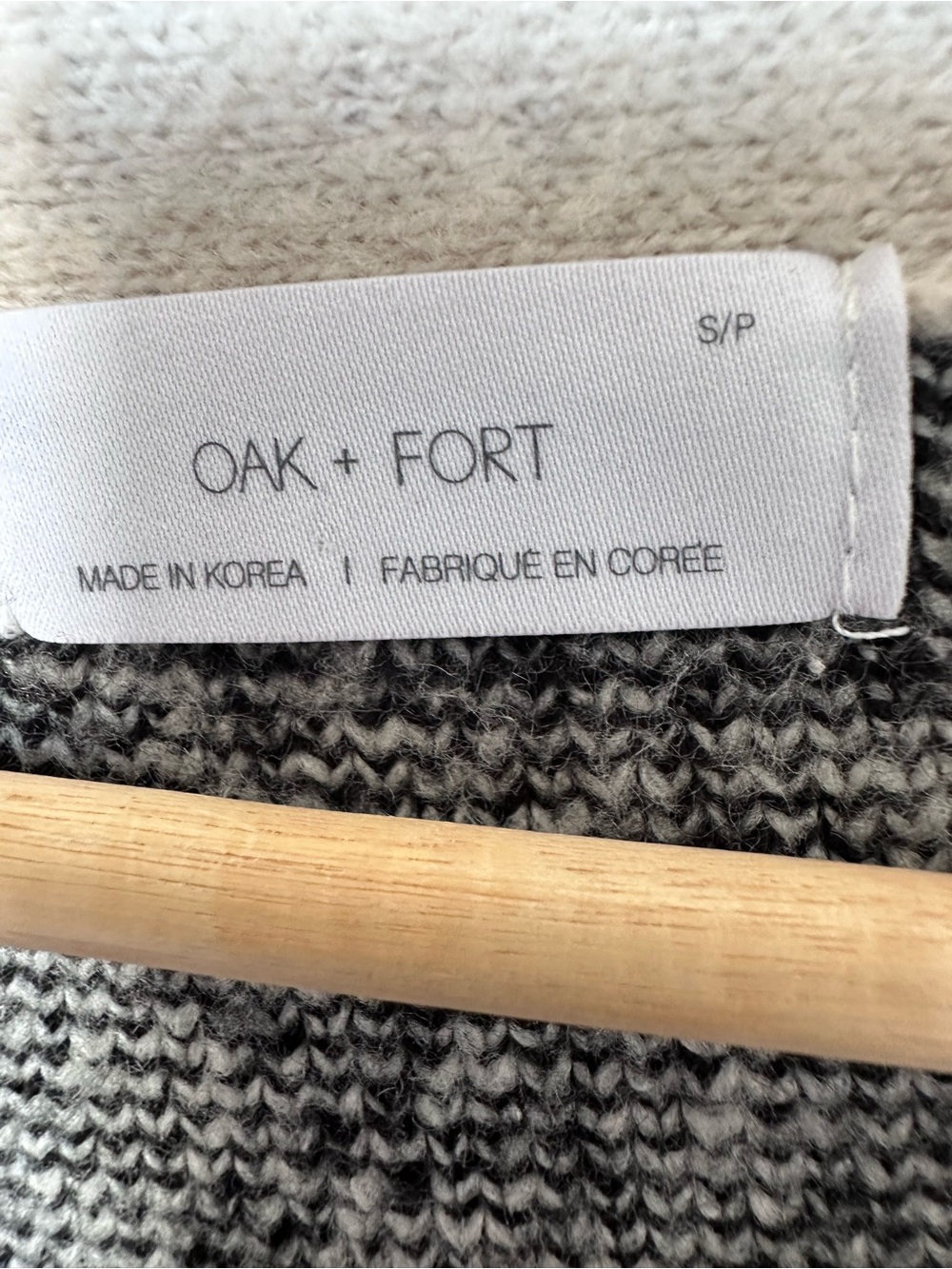 OAK + FORT Black & Cream Checkerboard V-Neck Cardigan - Picture 2 of 5